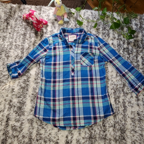 Arizona Jean Co 100% Cotton Plaid Tunic - Picture 1 of 9